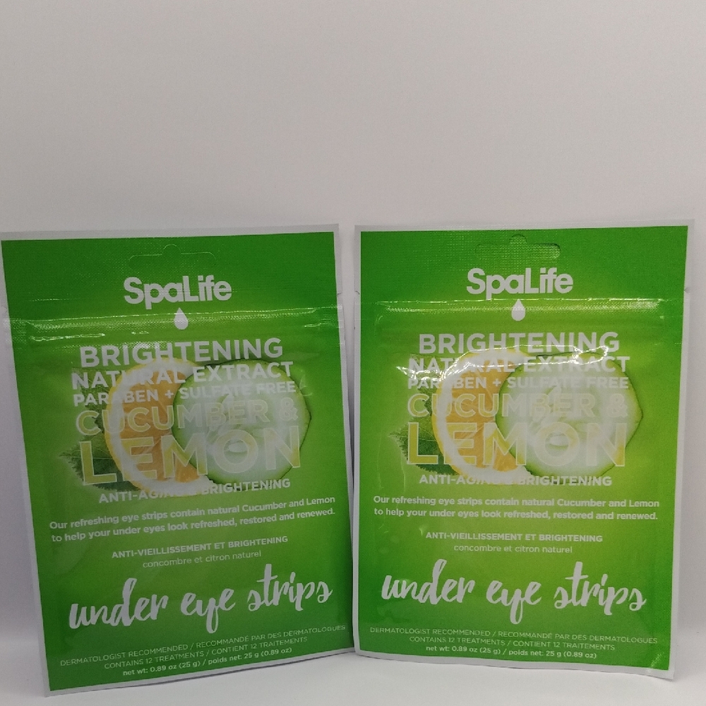 Spa Life Brightening Under Eye Strips Skincare Masks Beauty Bundle 2 Pack SEALED